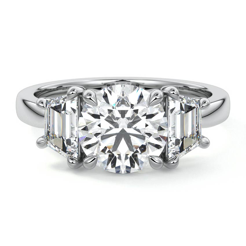 Cosima - Round Platinum Lab Grown Diamond Engagement Ring | Nura Lab