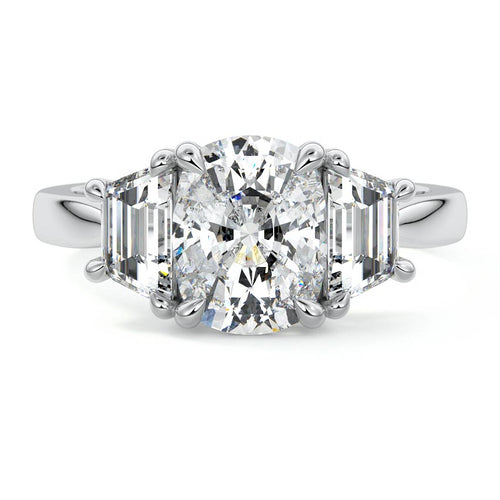 Cosima - Cushion Platinum Lab Grown Diamond Engagement Ring | Nura Lab