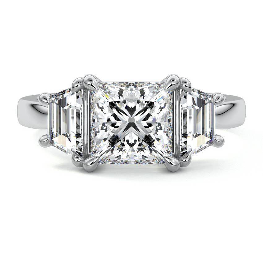 Cosima - Princess Platinum Lab Grown Diamond Engagement Ring | Nura Lab