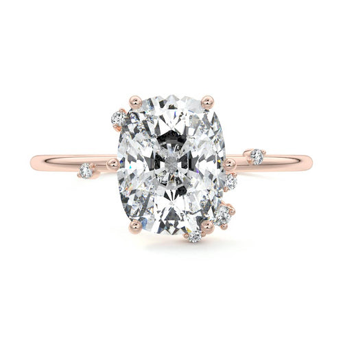 Cyra - Cushion Rose Gold Lab Grown Diamond Engagement Ring | Nura Lab