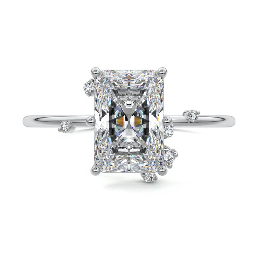 Cyra - Radiant Platinum Lab Grown Diamond Engagement Ring | Nura Lab
