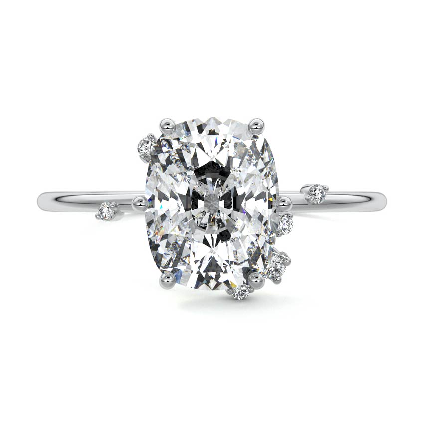 Cyra - Cushion Platinum Lab Grown Diamond Engagement Ring | Nura Lab