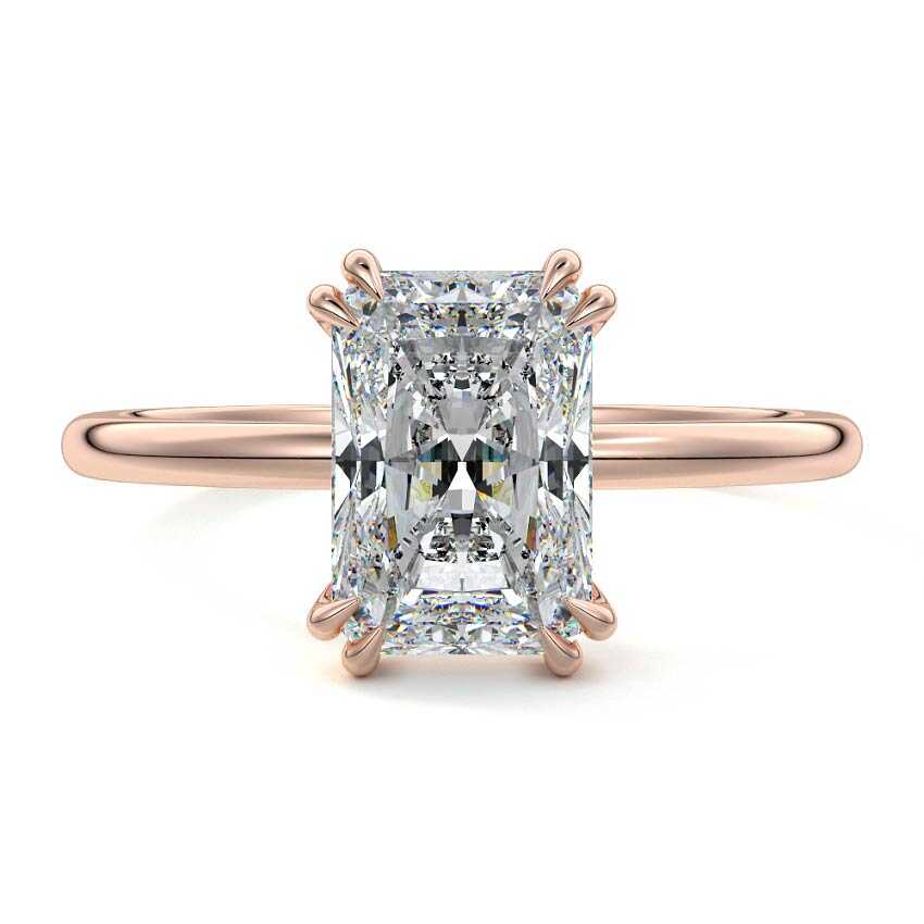 Davina - Radiant Rose Gold Lab Grown Diamond Engagement Ring | Nura Lab