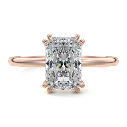 Davina - Radiant Rose Gold Lab Grown Diamond Engagement Ring | Nura Lab