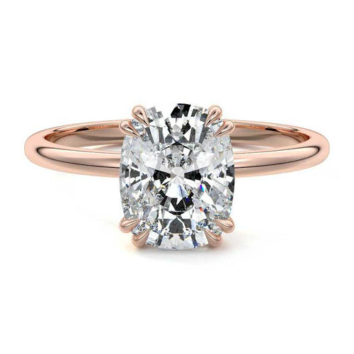 Davina - Cushion Rose Gold Lab Grown Diamond Engagement Ring | Nura Lab
