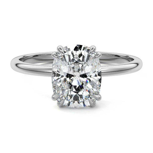 Davina - Cushion White Gold Lab Grown Diamond Engagement Ring | Nura Lab