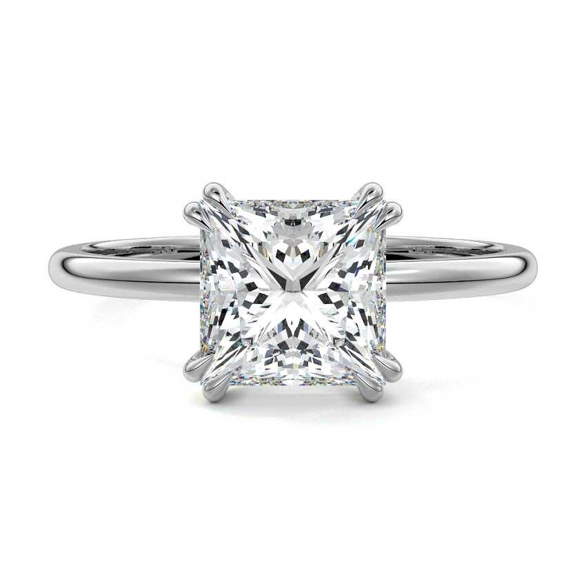 Davina - Princess Platinum Lab Grown Diamond Engagement Ring | Nura Lab