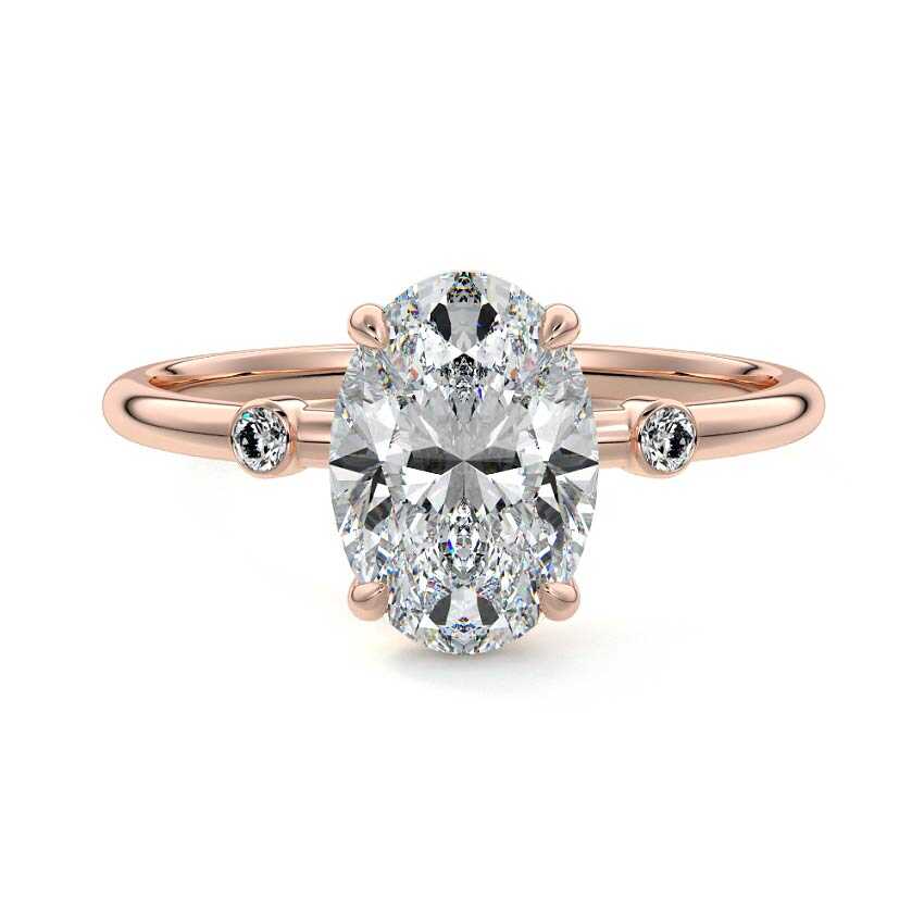 Eira - Oval Rose Gold Lab Grown Diamond Engagement Ring | Nura Lab
