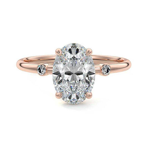 Eira - Oval Rose Gold Lab Grown Diamond Engagement Ring | Nura Lab