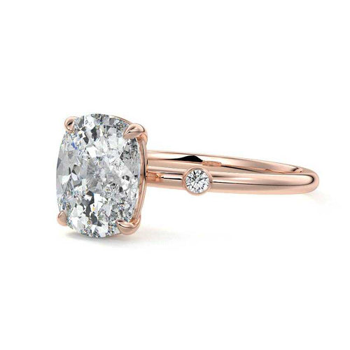 Eira - Cushion Rose Gold Lab Grown Diamond Engagement Ring | Nura Lab