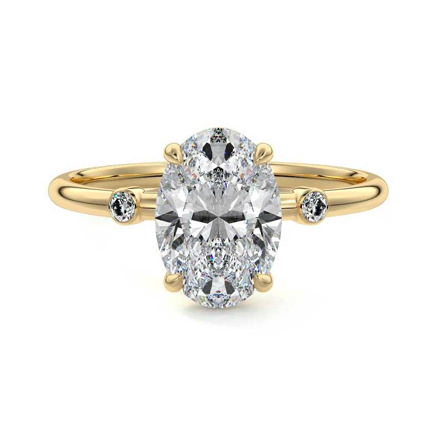 Eira - Oval Yellow Gold Lab Grown Diamond Engagement Ring | Nura Lab