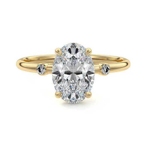 Eira - Oval Yellow Gold Lab Grown Diamond Engagement Ring | Nura Lab