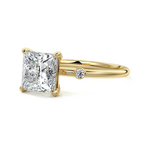 Eira - Princess Side Stone Lab Grown Diamond Engagement Ring