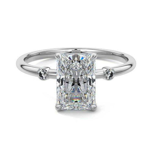 Eira - Radiant White Gold Lab Grown Diamond Engagement Ring | Nura Lab