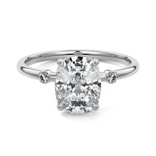 Eira - Cushion White Gold Lab Grown Diamond Engagement Ring | Nura Lab