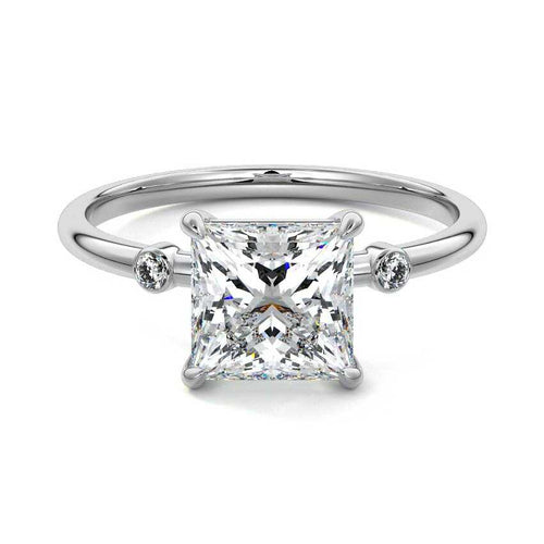 Eira - Princess White Gold Lab Grown Diamond Engagement Ring | Nura Lab