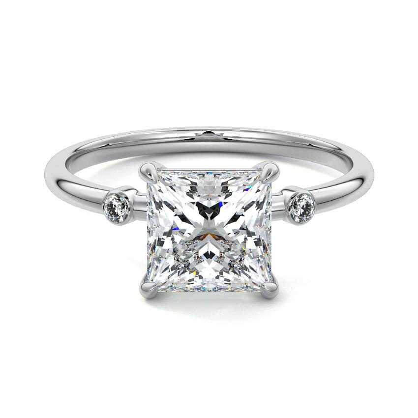 Eira - Princess Platinum Lab Grown Diamond Engagement Ring | Nura Lab