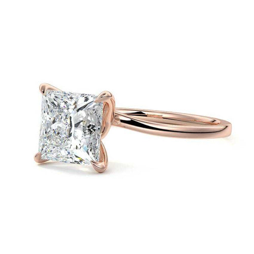 Fani - Princess Rose Gold Lab Grown Diamond Engagement Ring | Nura Lab