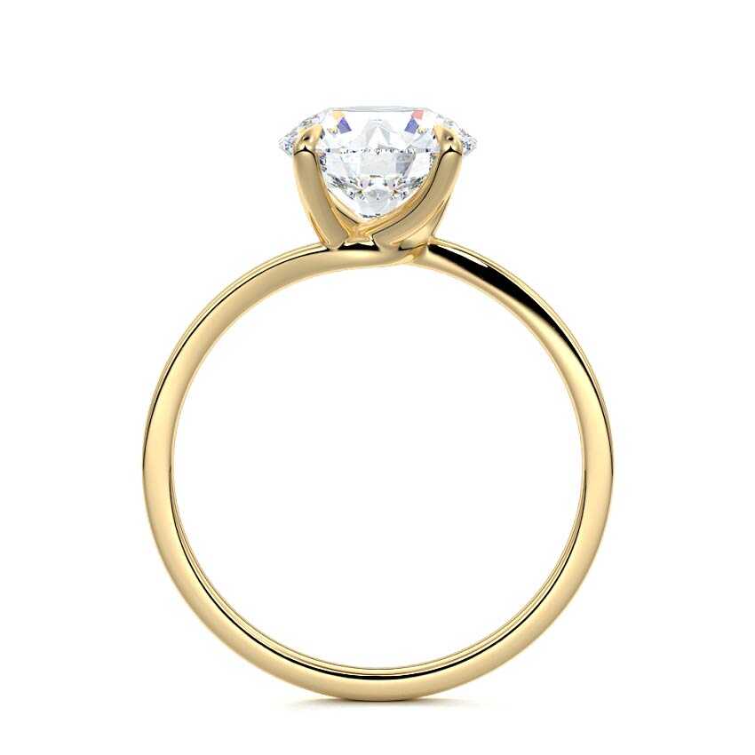 Fani - Round Yellow Gold Lab Grown Diamond Engagement Ring | Nura Lab