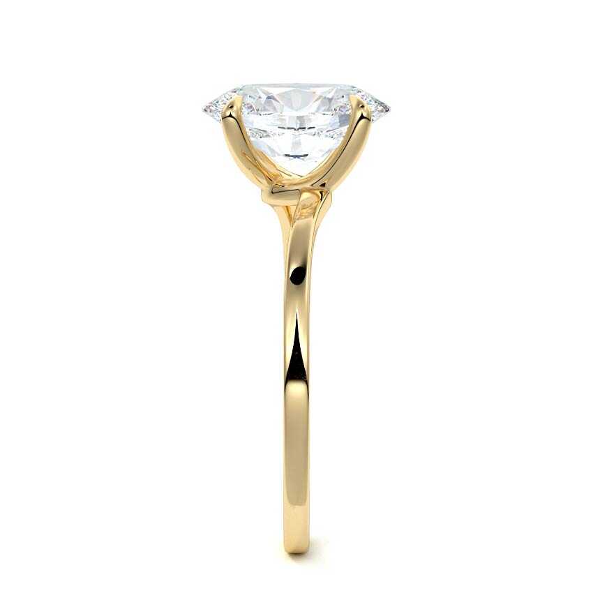 Fani - Oval Yellow Gold Lab Grown Diamond Engagement Ring | Nura Lab