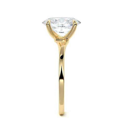 Fani - Oval Yellow Gold Lab Grown Diamond Engagement Ring | Nura Lab