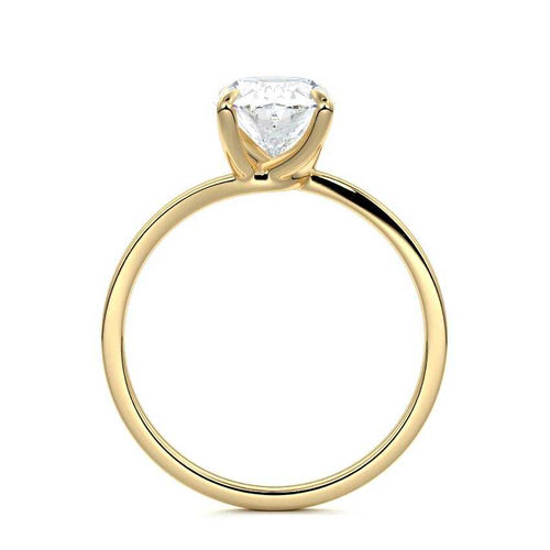 Fani - Oval Yellow Gold Lab Grown Diamond Engagement Ring | Nura Lab
