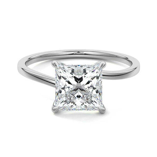 Fani - Princess White Gold Lab Grown Diamond Engagement Ring | Nura Lab