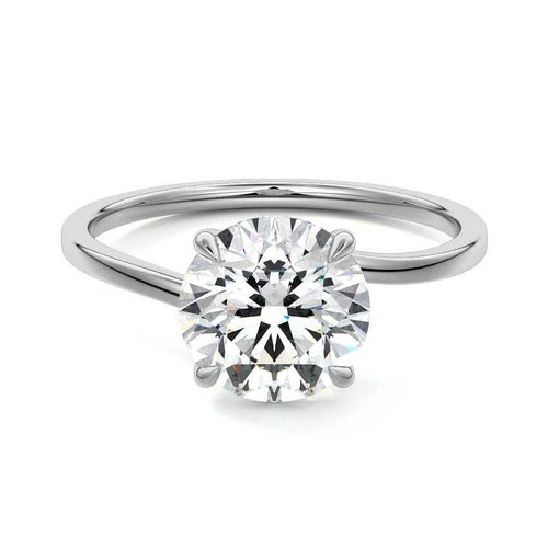 Fani - Round Platinum Lab Grown Diamond Engagement Ring | Nura Lab