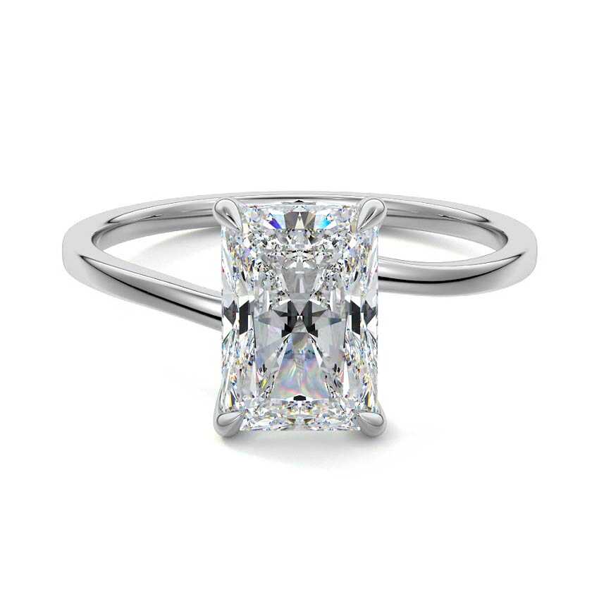 Fani - Radiant Platinum Lab Grown Diamond Engagement Ring | Nura Lab