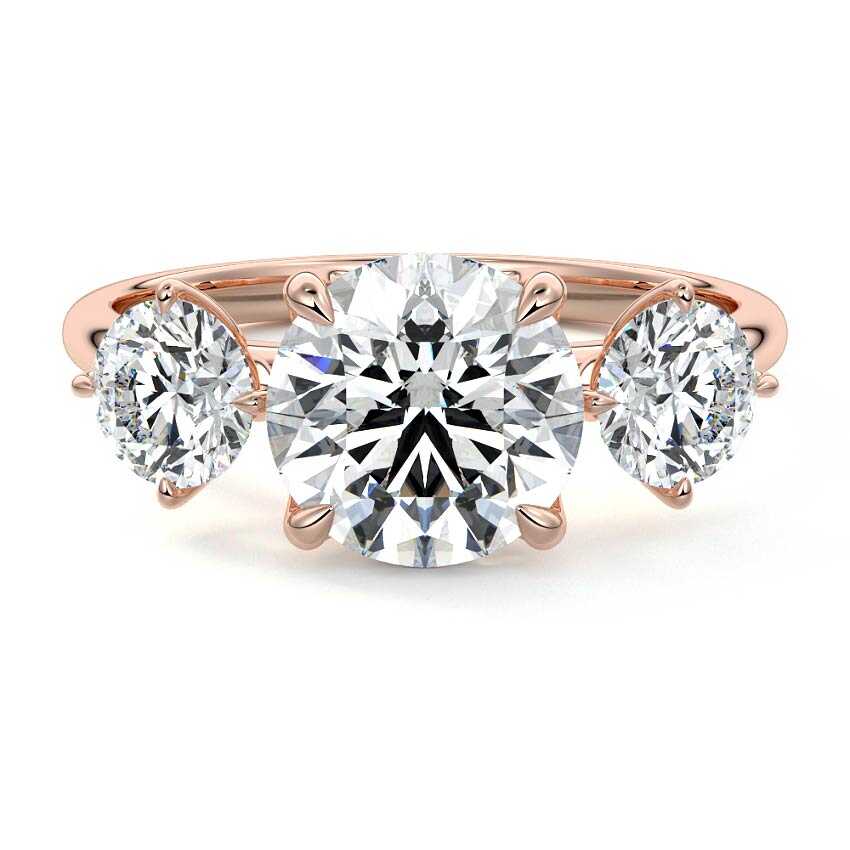Faye - Round Rose Gold Lab Grown Diamond Engagement Ring | Nura Lab