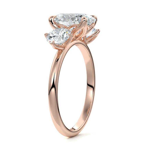Faye - Oval Rose Gold Lab Grown Diamond Engagement Ring | Nura Lab