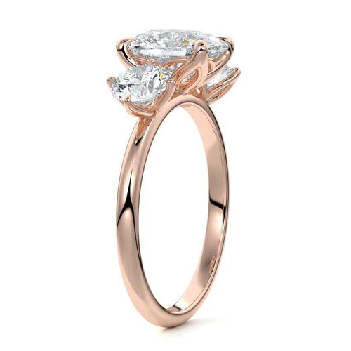 Faye - Cushion Rose Gold Lab Grown Diamond Engagement Ring | Nura Lab