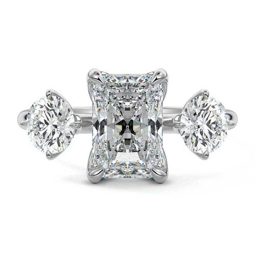 Faye - Radiant White Gold Lab Grown Diamond Engagement Ring | Nura Lab