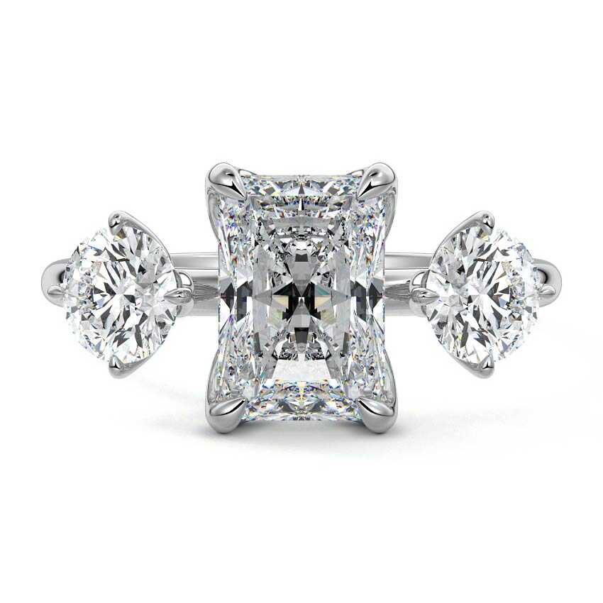 Faye - Radiant Platinum Lab Grown Diamond Engagement Ring | Nura Lab