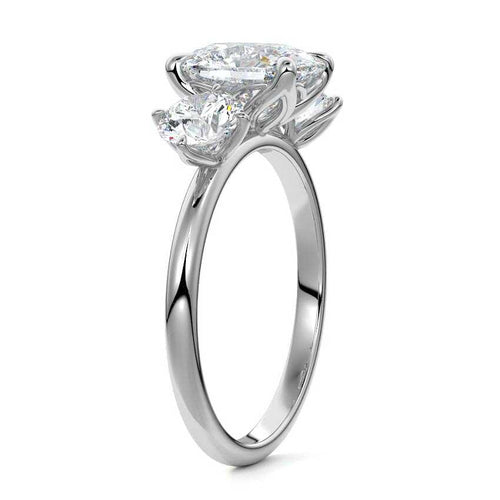 Faye - Cushion Platinum Lab Grown Diamond Engagement Ring | Nura Lab