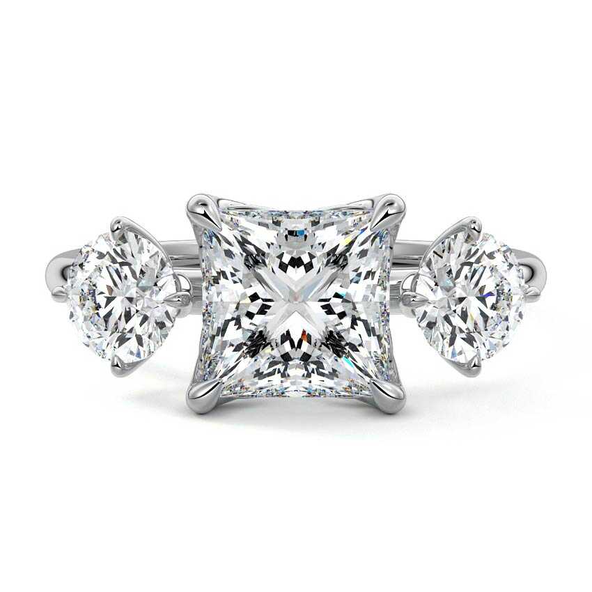 Faye - Princess Platinum Lab Grown Diamond Engagement Ring | Nura Lab
