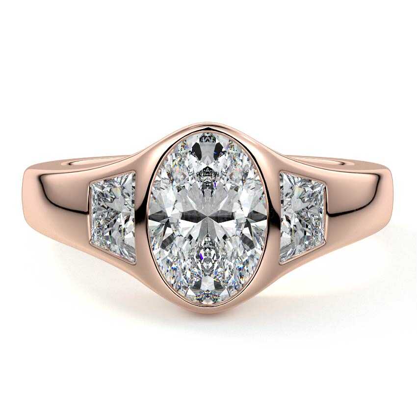 Hana - Oval Rose Gold Lab Grown Diamond Engagement Ring | Nura Lab