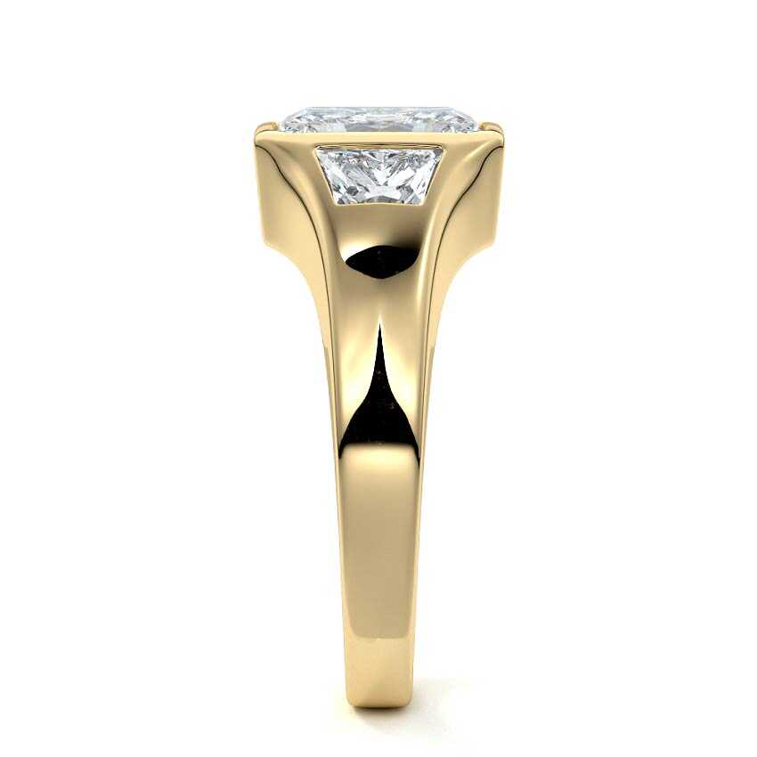 Hana - Radiant Yellow Gold Lab Grown Diamond Engagement Ring | Nura Lab