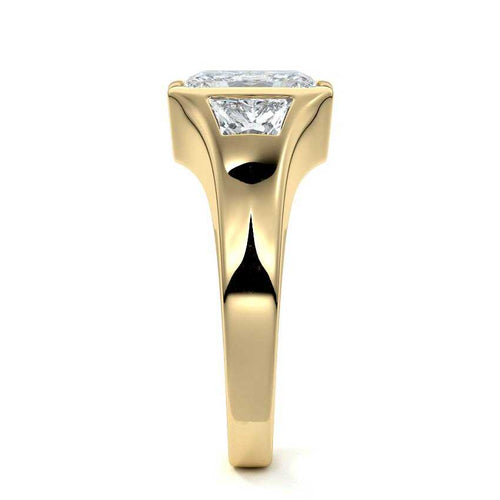 Hana - Radiant Yellow Gold Lab Grown Diamond Engagement Ring | Nura Lab