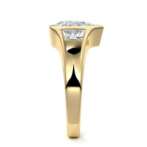 Hana - Pear Yellow Gold Engagement Ring Side View | Nura Lab