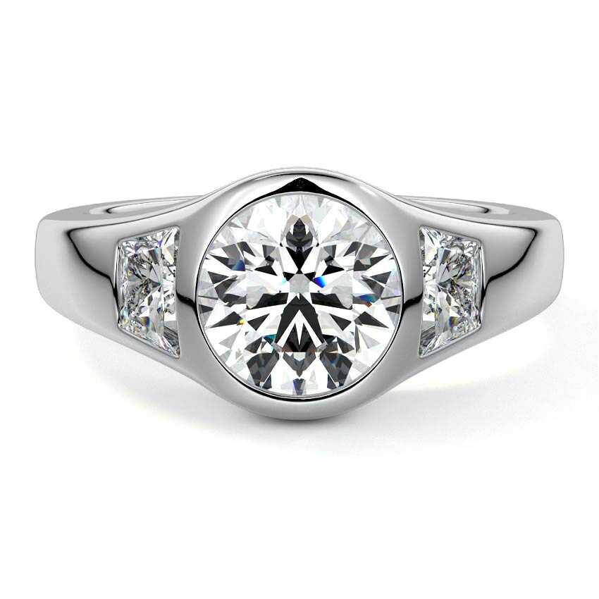 Hana - Round White Gold Lab Grown Diamond Engagement Ring | Nura Lab