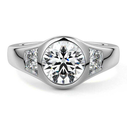 Hana - Round White Gold Lab Grown Diamond Engagement Ring | Nura Lab