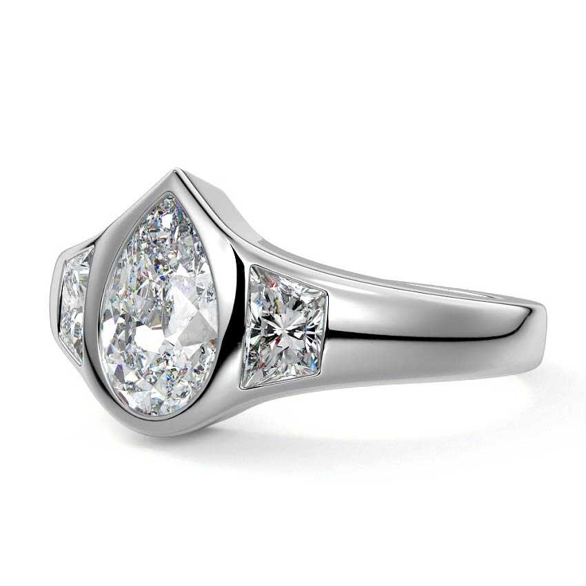 Hana - Pear White Gold Lab Grown Diamond Engagement Ring | Nura Lab