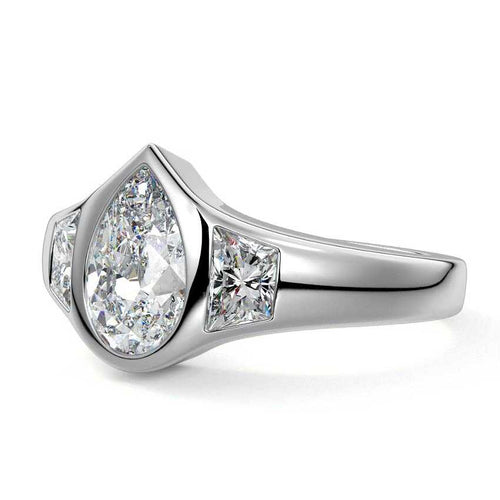 Hana - Pear White Gold Lab Grown Diamond Engagement Ring | Nura Lab