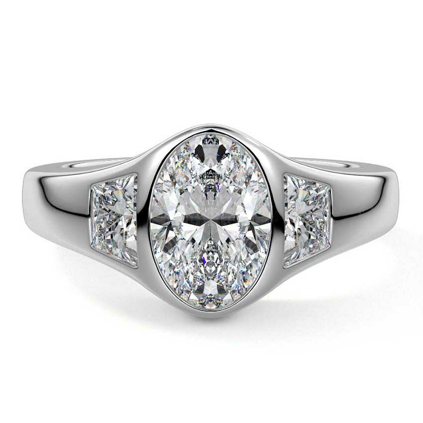Hana - Oval Platinum Lab Grown Diamond Engagement Ring | Nura Lab