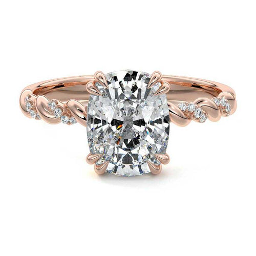 Heloise - Cushion Rose Gold Lab Grown Diamond Engagement Ring | Nura Lab