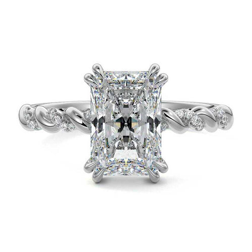 Heloise - Radiant White Gold Lab Grown Diamond Engagement Ring | Nura Lab