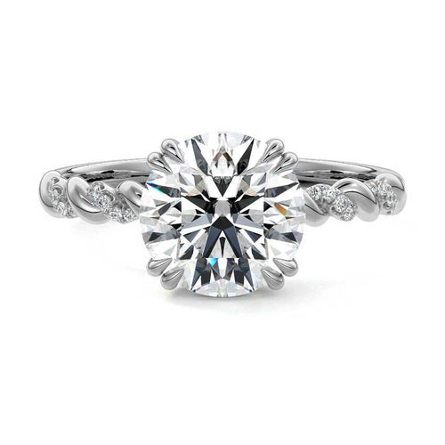Heloise - Round Platinum Lab Grown Diamond Engagement Ring | Nura Lab