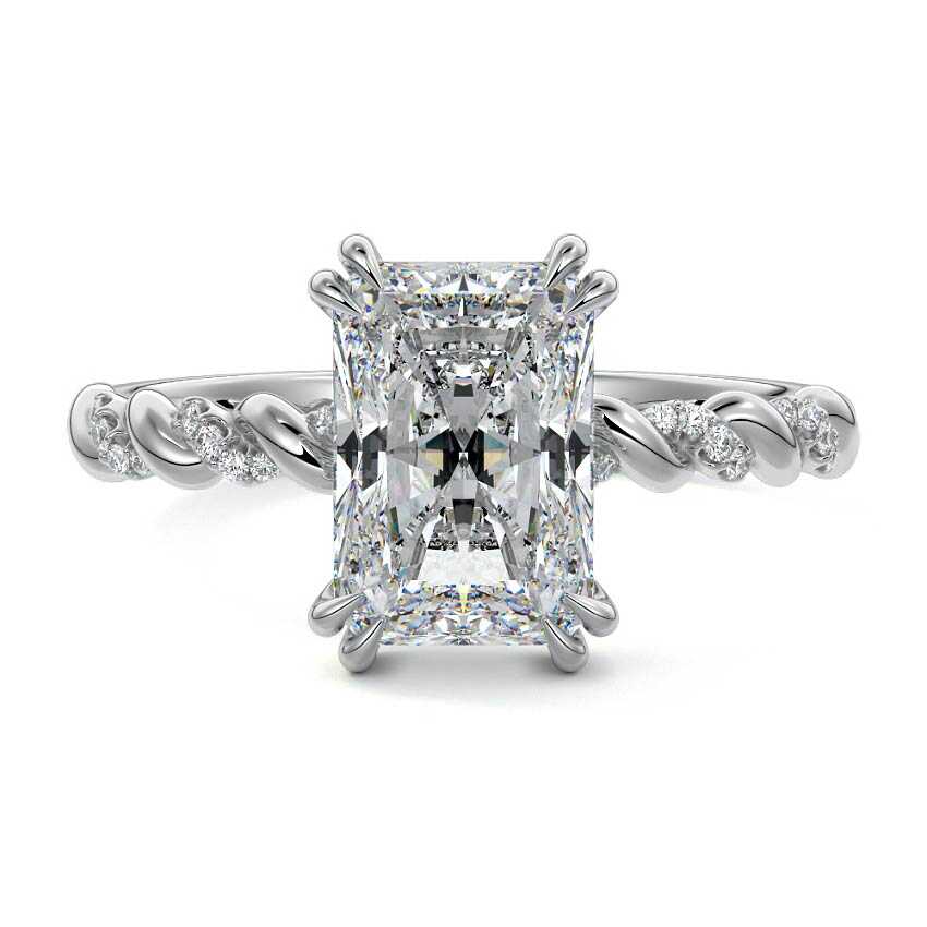 Heloise - Radiant Platinum Lab Grown Diamond Engagement Ring | Nura Lab