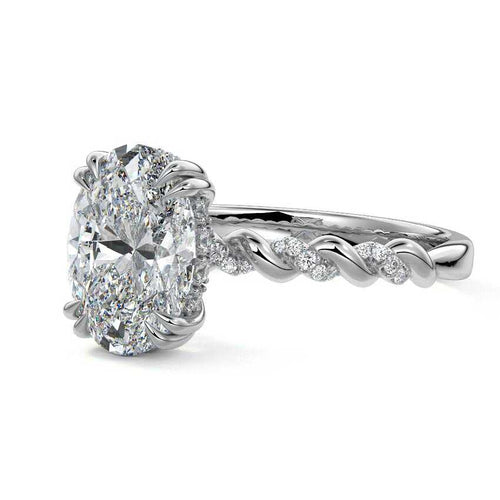 Heloise - Oval Platinum Lab Grown Diamond Engagement Ring | Nura Lab